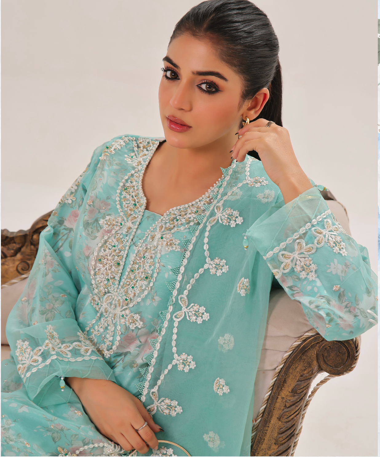 High Quality 3 Piece Organza Suite