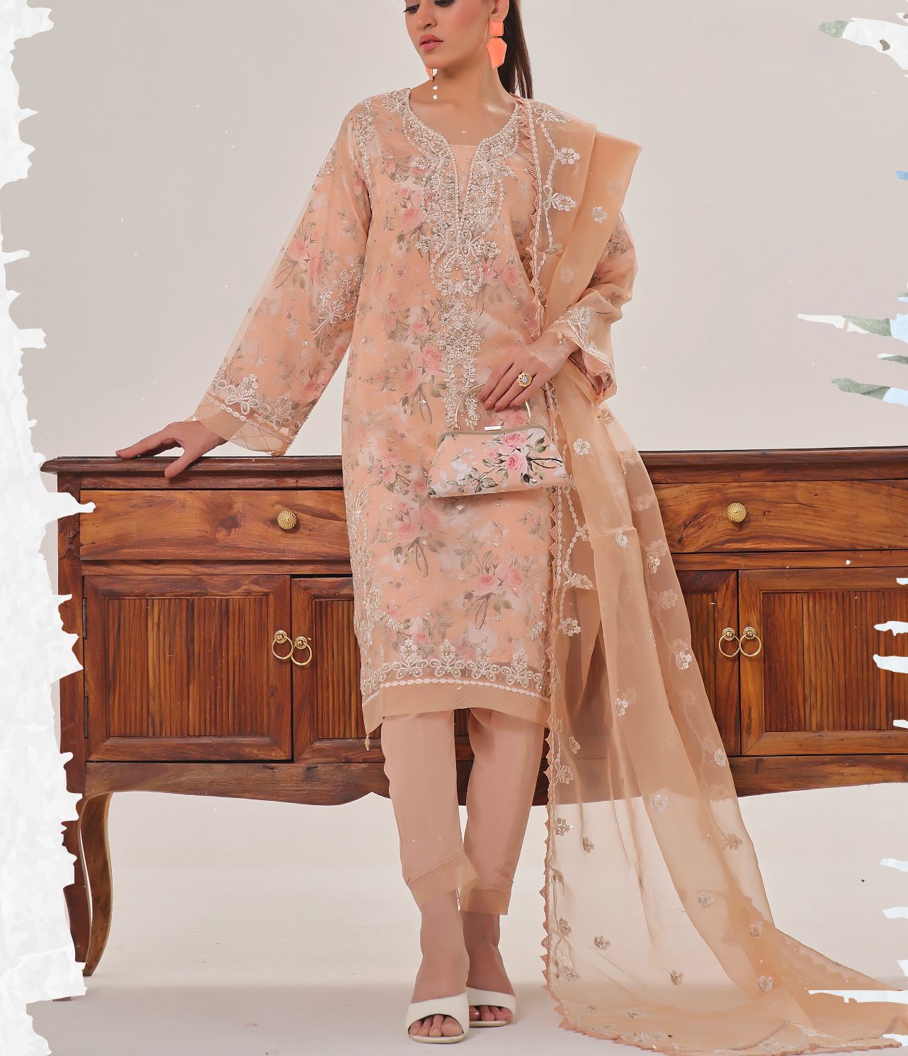 High Quality 3 Piece Organza Suite