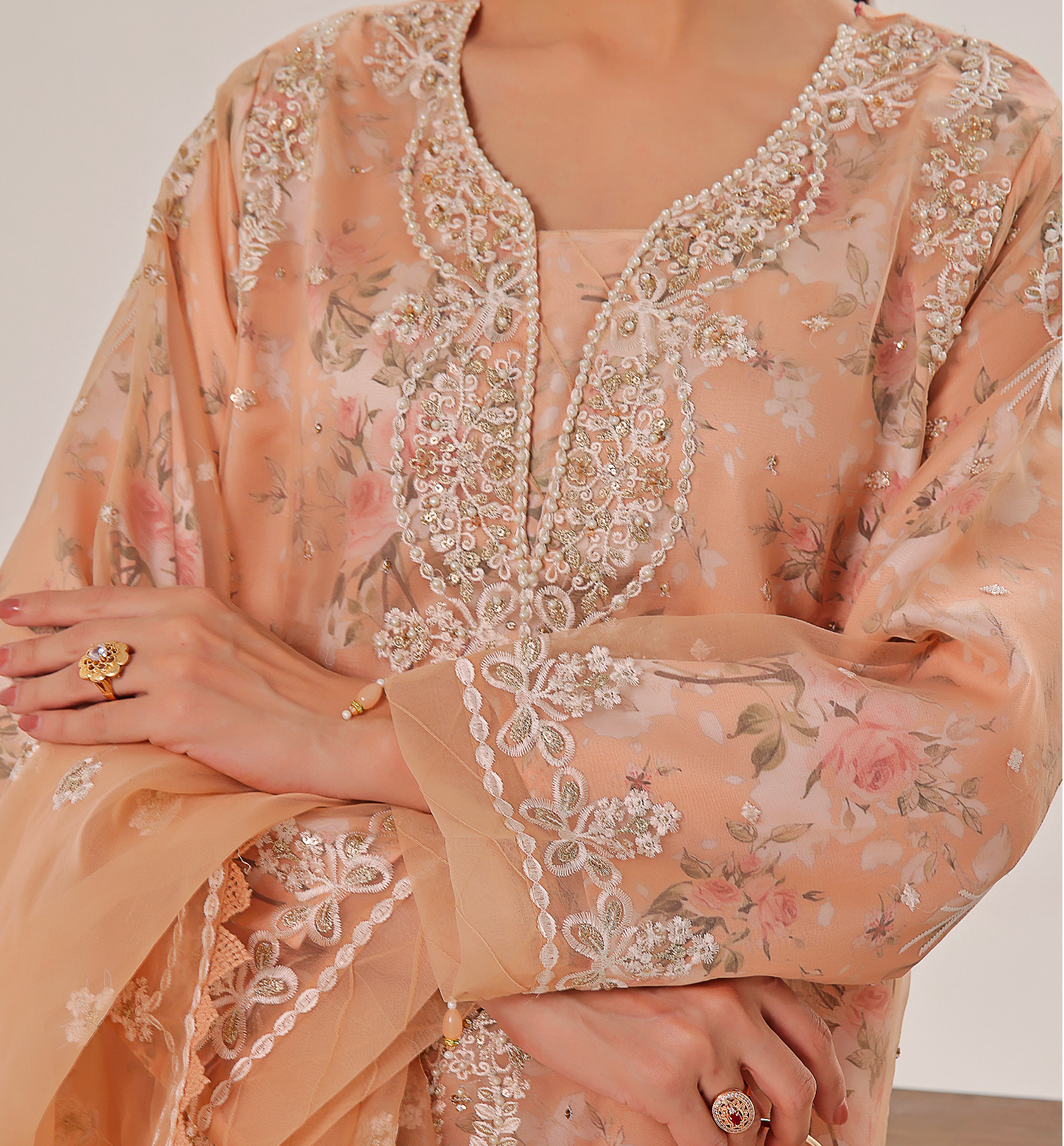 High Quality 3 Piece Organza Suite