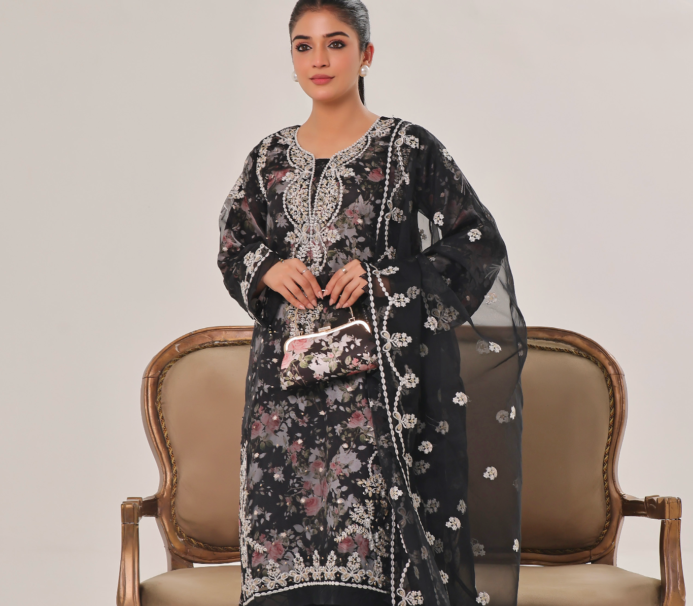High Quality 3 Piece Organza Suite