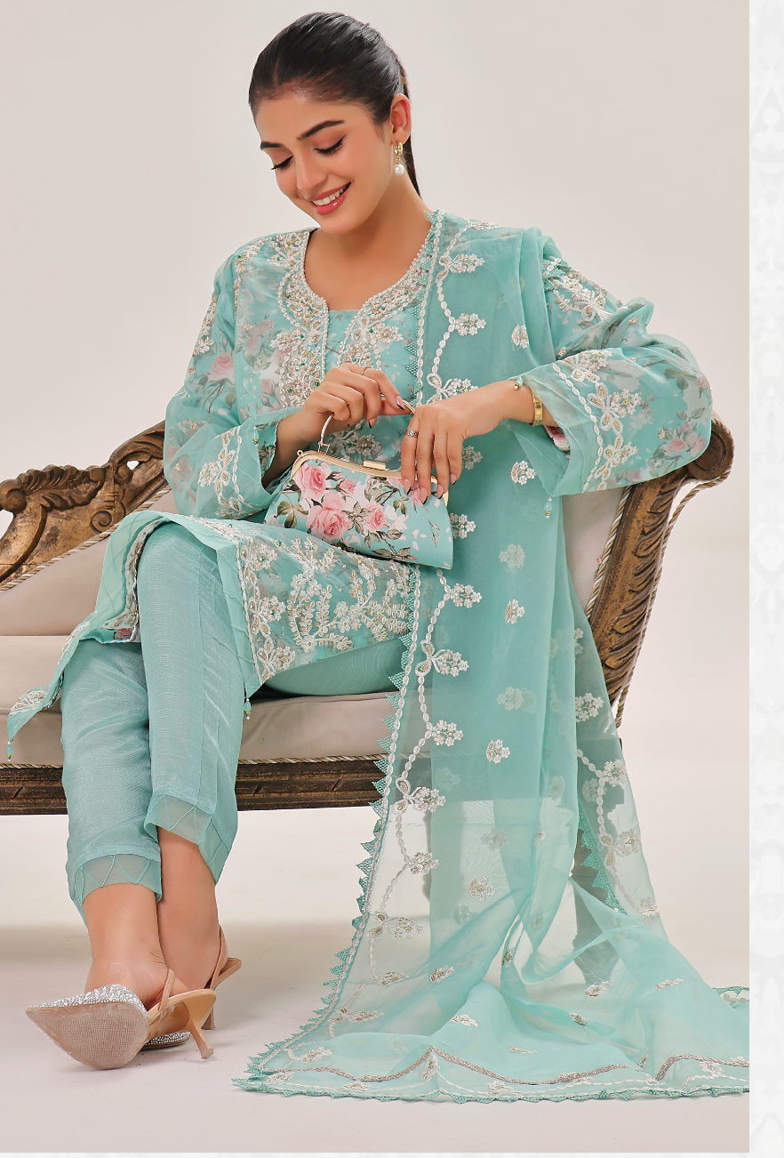 High Quality 3 Piece Organza Suite