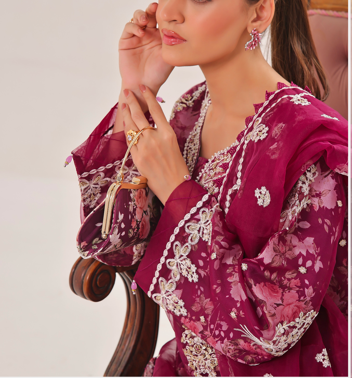 High Quality 3 Piece Organza Suite