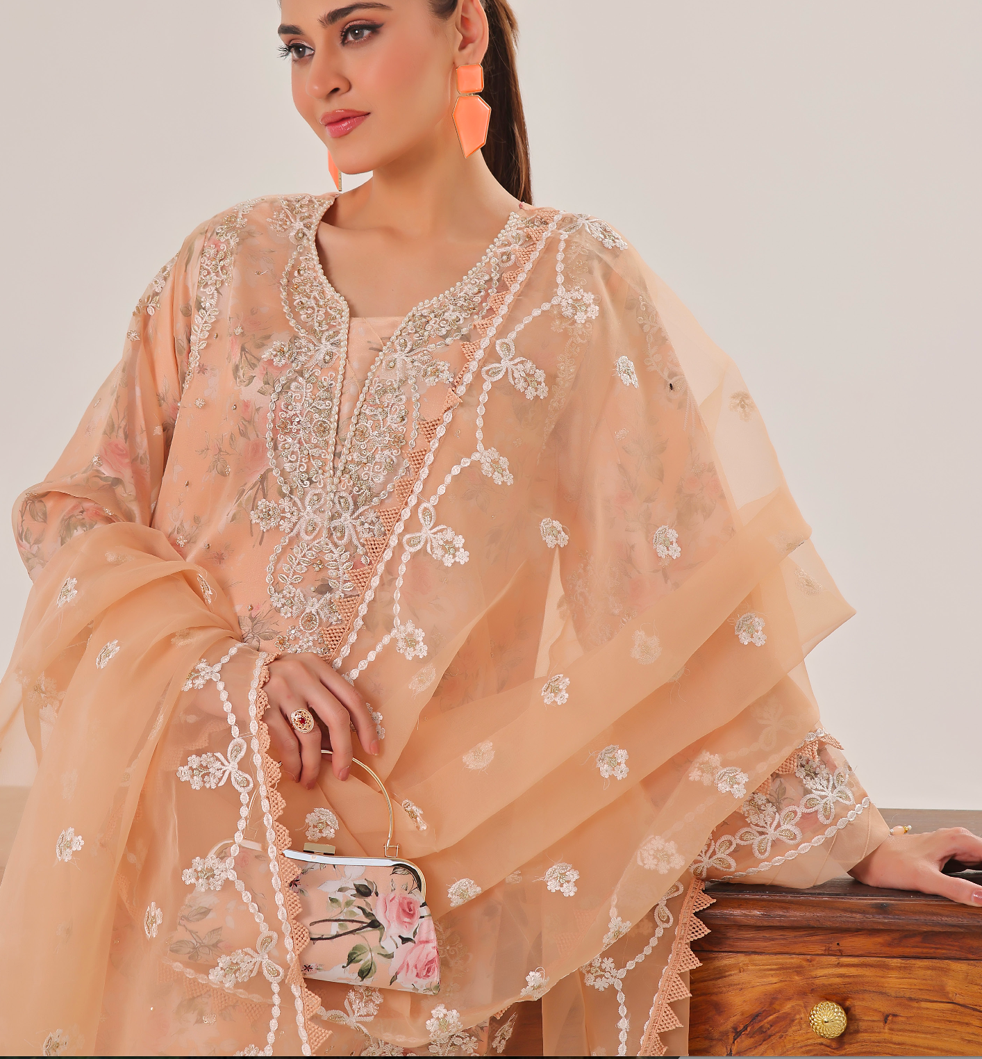 High Quality 3 Piece Organza Suite