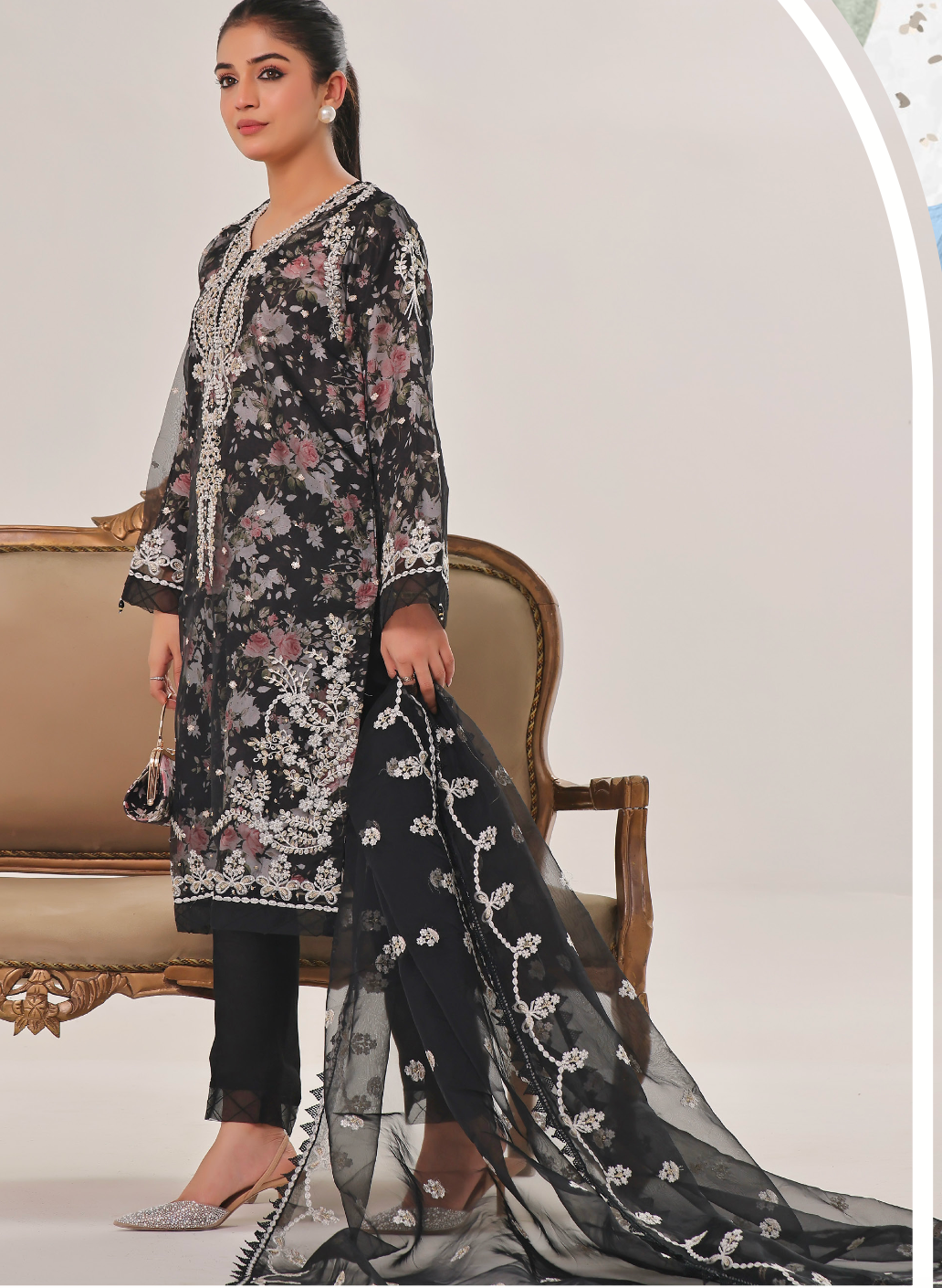 High Quality 3 Piece Organza Suite