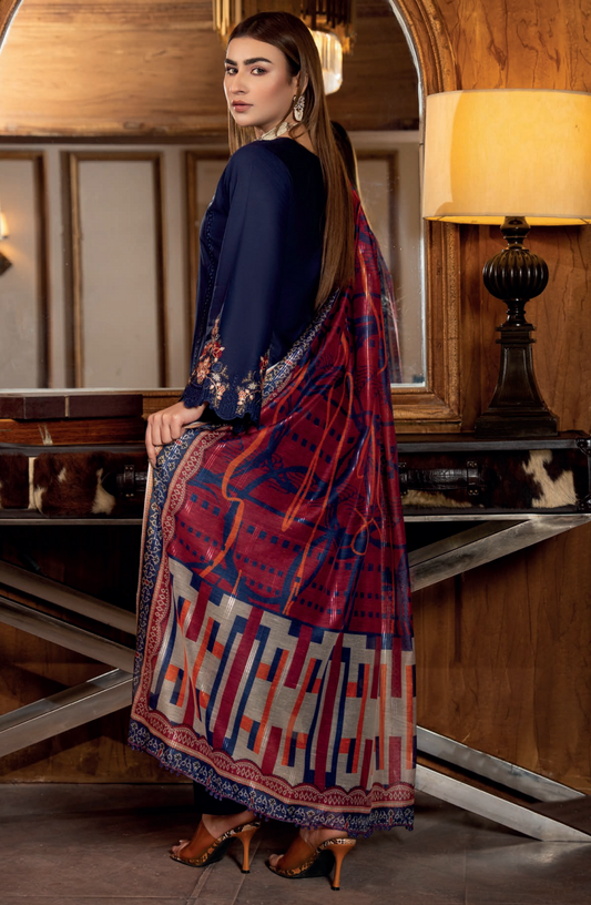 3 Piece Designer Cotton Lawn High Quality Suite